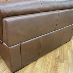 R206 最高級感 NITORI 本革2Pソファ ブラウン、幅180cm 美品