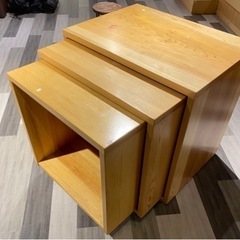 収納可能　奈良杉の木テーブル　棚　美品良質