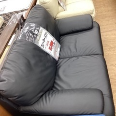 KG-124【新入荷 リサイクル品】2シーターソファ 黒