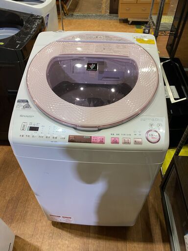 【愛品館市原店】SHARP 2017年製 8.0Kg/4.5kg 全自動洗濯乾燥機 ES-TX8A 【愛市I4S030553-104】