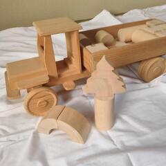 木製玩具（積み木+トラック)  値下げします - おもちゃ