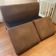 【大物のため引取り希望】クラッシュゲート　グレス 2人掛け ソファー