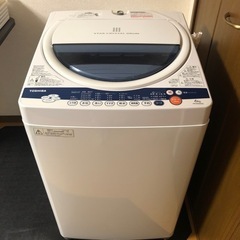【現在取引中】東芝　洗濯機6kg AW-60GK（W）完動品　室内使用