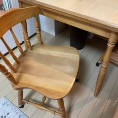 【ネット決済】ヴィンテージ　テーブル　椅子2脚