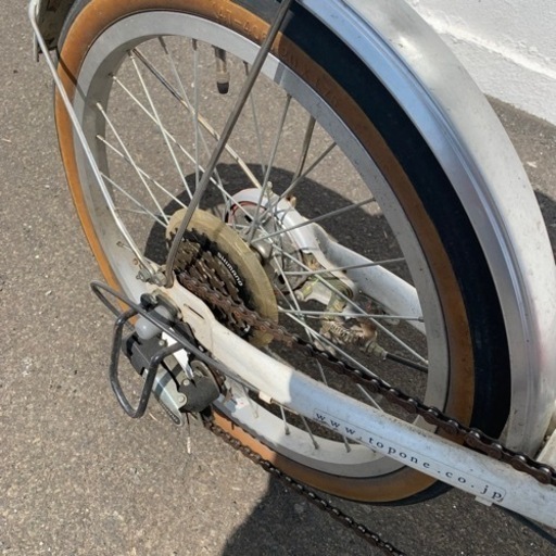 9/30 終 20インチ 自転車 折りたたみ 6段変速 シティーサイクル 菊