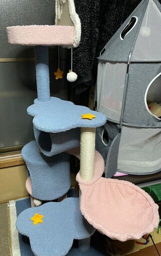 美品・キャットタワー・141ｃｍ
