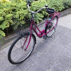 10月10日まで半額以下  ほぼ新品のピンクの6段変速自転車26インチ