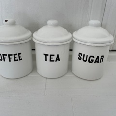 女性限定 3個セットcoffee tea sugar缶