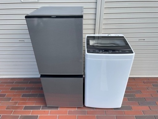 配送設置可！■極美品■2019年製 AQUA 冷蔵庫 洗濯機 一人暮らし家電　2点