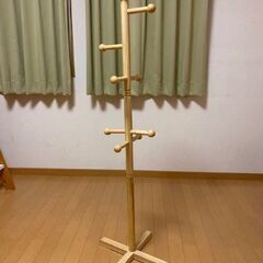 【ネット決済】木製　ポールハンガー　
