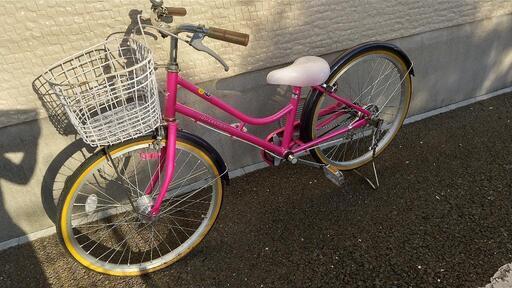 22インチ 小学生用自転車 ピンク オートライト