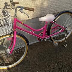 【ネット決済】22インチ 小学生用自転車 ピンク オートライト