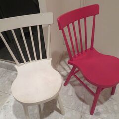 【お届け可】IKEA 　赤&白　椅子　2脚