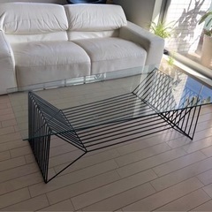 ローテーブル（天板ガラス製）