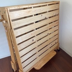 【ネット決済】檜　折りたたみ木製ベッド