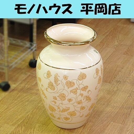 イタリア製 壺 花瓶 高さ46.5cm CLS CERAMICA FROM FLORENCE 花蔦 金彩 置物 インテリア 飾り 大きめ 札幌市 清田区 平岡 イタリア製 壺 花瓶 高さ46.5cm CLS CERAMICA FROM FLORENCE 花蔦 金彩