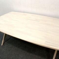 ニトリ/NITORI ダイニングテーブルセット LDテーブル リラックスワイド160 ホワイトウォッシュ/オレンジ   中古家具 店頭引取歓迎 R6236)