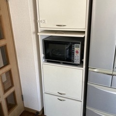 【ネット決済・配送可】食器棚　レンジ台　家具　8月20日　処分予定