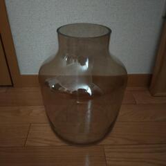 ガラス 花瓶 グレー