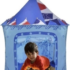 キッズテント❤️おもちゃ　子供ハウス　室内テント　ブルー 折りたたみ式