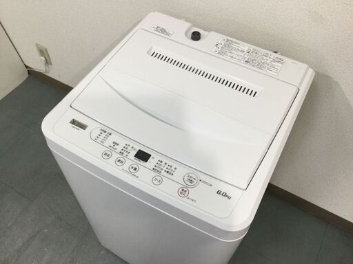 （9/19受渡済）JT4941【YAMADA/ヤマダ 6.0㎏洗濯機】美品 2021年製 YWM-T60H1 家電 洗濯 全自動洗濯機 簡易乾燥機能付