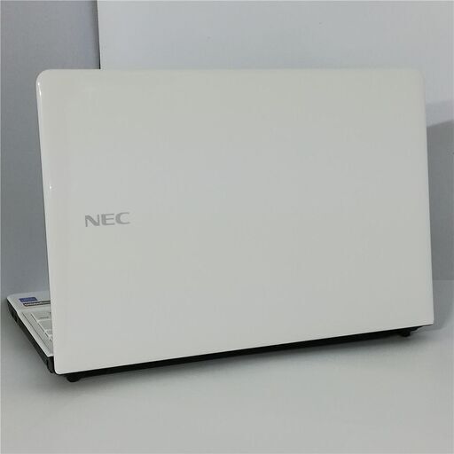 保証付 即使用可 Wi-Fi有 NEC 15.6型 ノートパソコン PC-LS150RSW ホワイト 中古美品 Celeron 4GB 無線 Webカメラ Windows10 Office