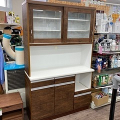 ☆売却済 食器棚 レンジボード キッチンボード 大宝工業 幅120（約 