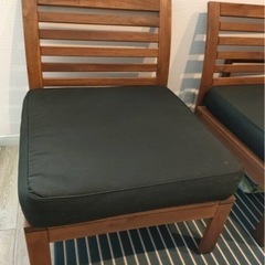 【ネット決済】IKEA1人がけソファ屋外用 クッション付き 最大...