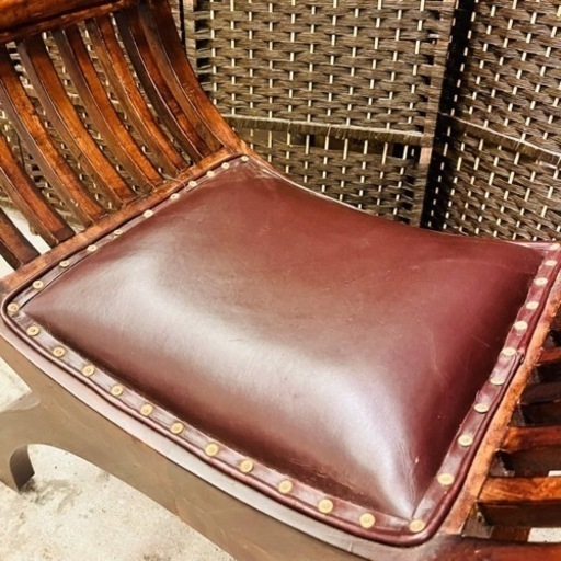 ① カルティニチェア ベンチ レザー 革 スツール オットマン イス 椅子