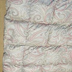 西川　羽毛布団　ダブルサイズ（190×210）ピンク系 