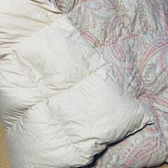 西川　羽毛布団　ダブルサイズ（190×210）ピンク系 