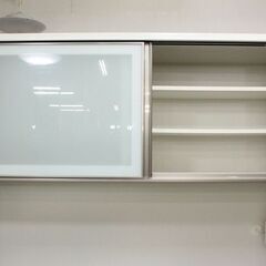 NITORI/ニトリ キッチンボード アルミナ 幅140 ハイグロスホワイト ダイニング レンジ台  中古家具 店頭引取歓迎 R6256)