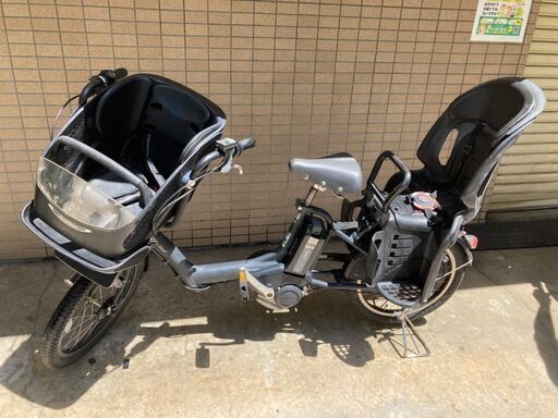 早い者勝ち　良品　清掃済み　屋内保管　3人乗り　電動自転車　20インチ　グレー　ブリジストン　ブリヂストン　Angelino　子供のせ　No.C-7