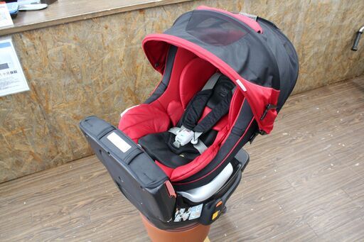 札幌 引き取り ☆ Combi/コンビ ラクティアターンラグジュア TA RD/ルマンレッド 新生児～4歳ころ ～18Kg程度 回転式 360℃  自然で安定した姿勢を保てる チャイルドシート