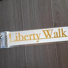 リバティーウォーク　ステッカー　LibertyWalk　小　ゴールド