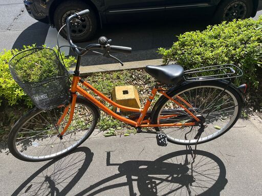 【リサイクルショップどりーむ鹿大前店】No.299 自転車　26インチ　可愛いオレンジ♪　ライト、ベル付き　14368SA