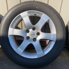 値下げ　走行500キロ未満　ブリヂストン　LUFT RVⅡ 215/60/17 4本セット 日産純正アルミホイール付き　