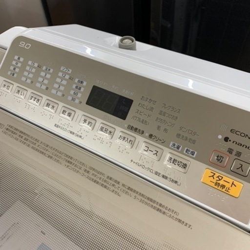 全自動洗濯機 9.0kg Panasonic 2018年製【店頭取引限定】【中古品】早い者勝ち！足立区近郊配送可能！ - 洗濯機