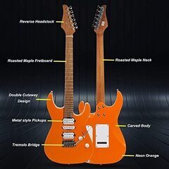 新品】ZUWEI スーパーストラト 24フレット 2点支持トレモロ ロースト 