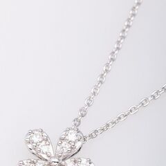 田崎(TASAKI) K18WG ダイヤモンド ネックレス (フラワーモチーフ) 品番