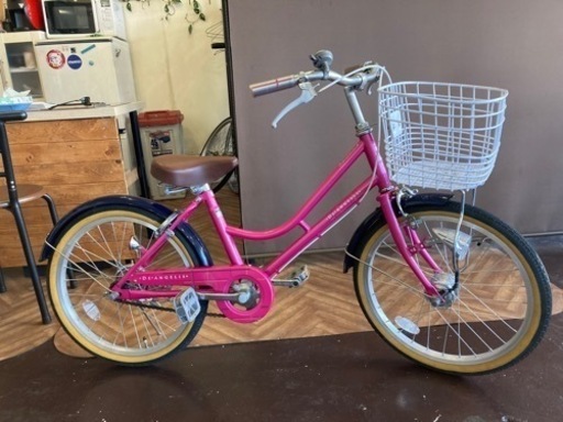 【LEDオートライト】20インチ　子供用自転車　ピンク