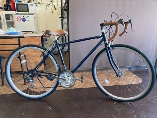 タイヤ・チューブ新品！】700×28c ロードバイク 21段変速 ネイビー