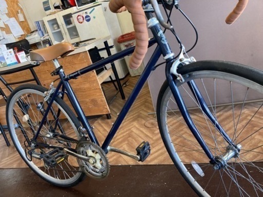 タイヤ・チューブ新品！】700×28c ロードバイク 21段変速 ネイビー