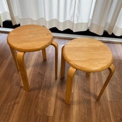 木製の椅子2客