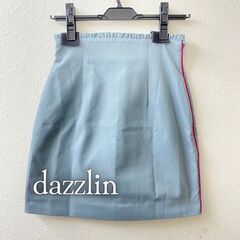 美品◇　dazzlin ダズリン　カラーラインミニスカート（ブルー）