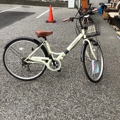 【トレファク吉川店】折りたたみ自転車 MYPALLAS 26インチ M-507-IV PHOMGO7961 アイボリー