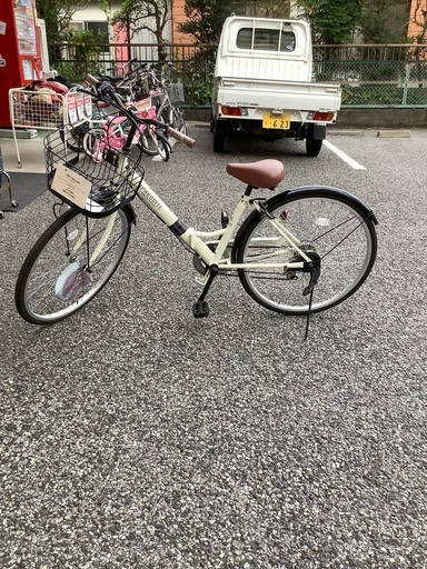 【トレファク吉川店】折りたたみ自転車 MYPALLAS 26インチ M-507-IV PHOMGO7961 アイボリー