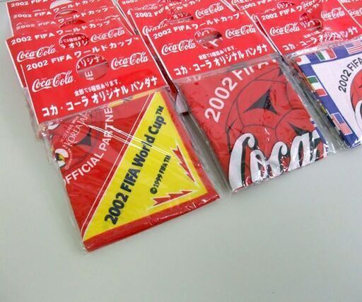 コカ・コーラ 2002年ワールドカップ バンダナ全5種類×5枚 合計25枚