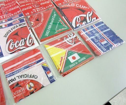 コカ・コーラ 2002年ワールドカップ バンダナ全5種類×5枚 合計25枚