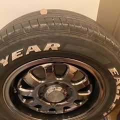 ハイエース200 デイトナ風アルミ ホワイトレタータイヤ ホイール LTタイヤ